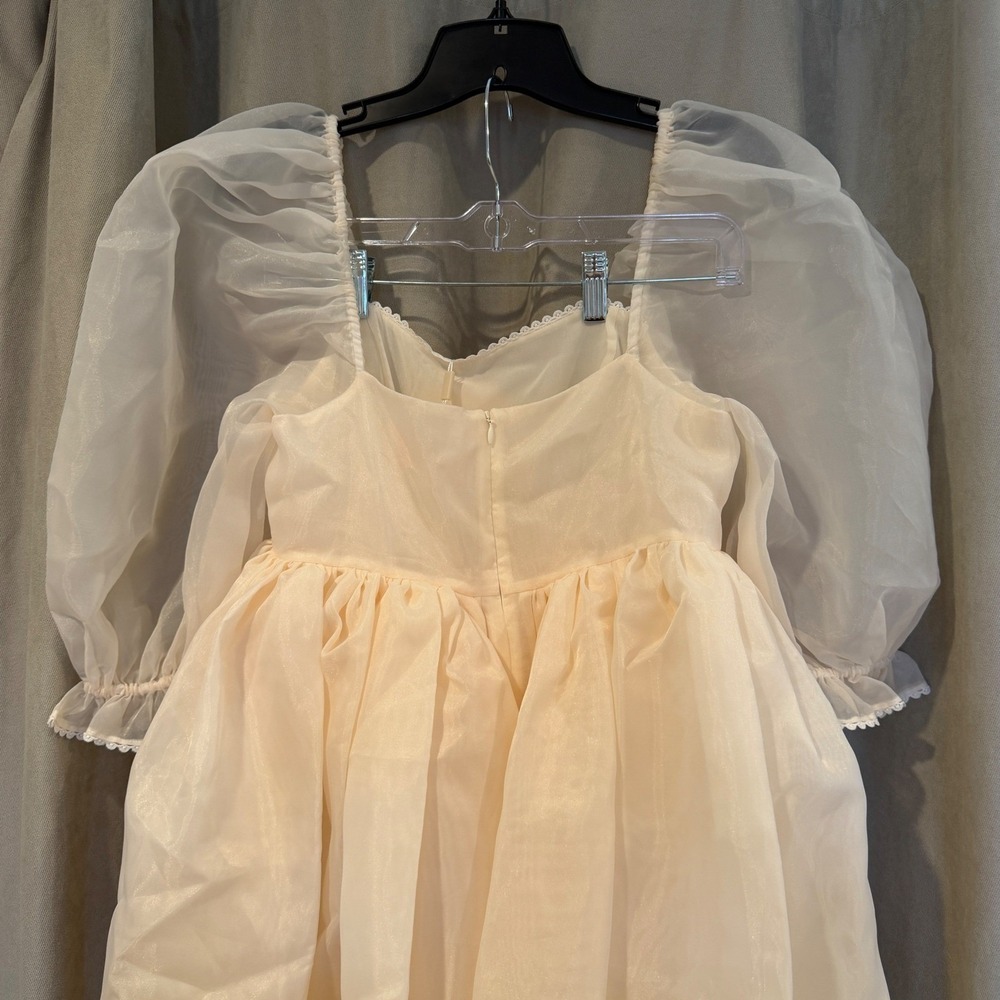 Selkie The Puff Gown Lamb Organza Maxi Dress SKPO1132L-LAMB-M Medium - Picture 7 of 15